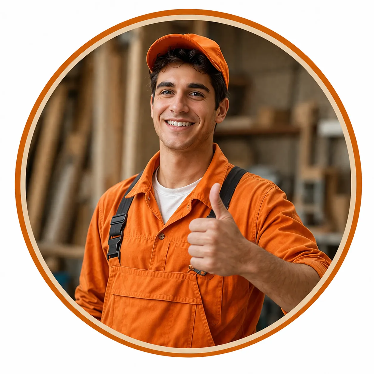 smiling worker in workshop setting result